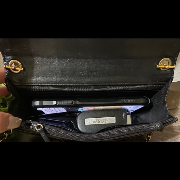 ⚜️Chanel Timeless WOC Two-Tone Gunmetal & Gold Wallet on Chain Caviar Crossbody - Picture 11 of 15